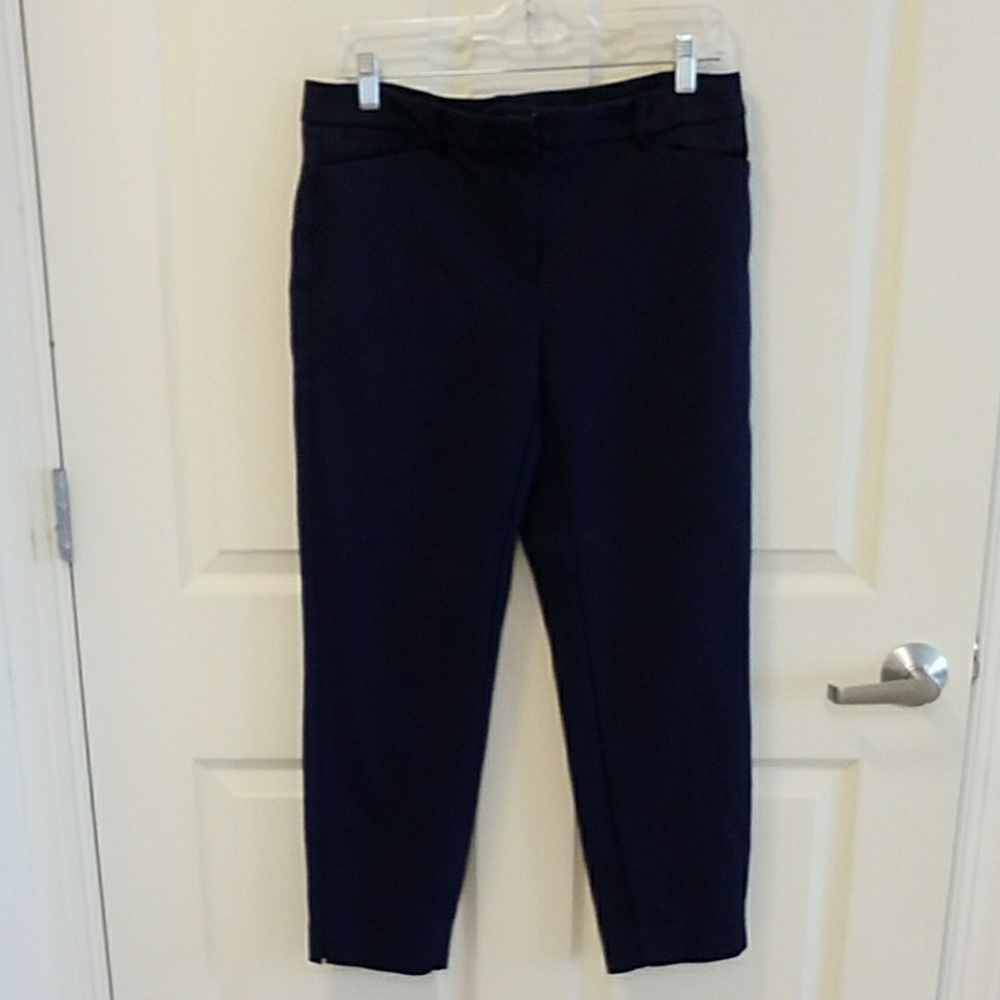 Women's size 8 NAVY blue CROPPED pants